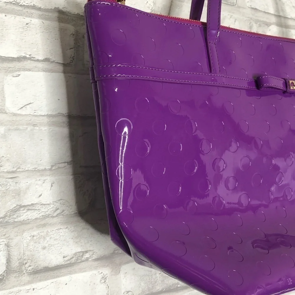 Kate Spade Sophie Camellia Street tote purple